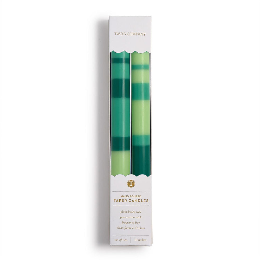 Stripe & Glow Set/2 10" Tapers