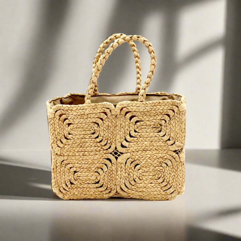 Gemma Crochet Basket Handbag