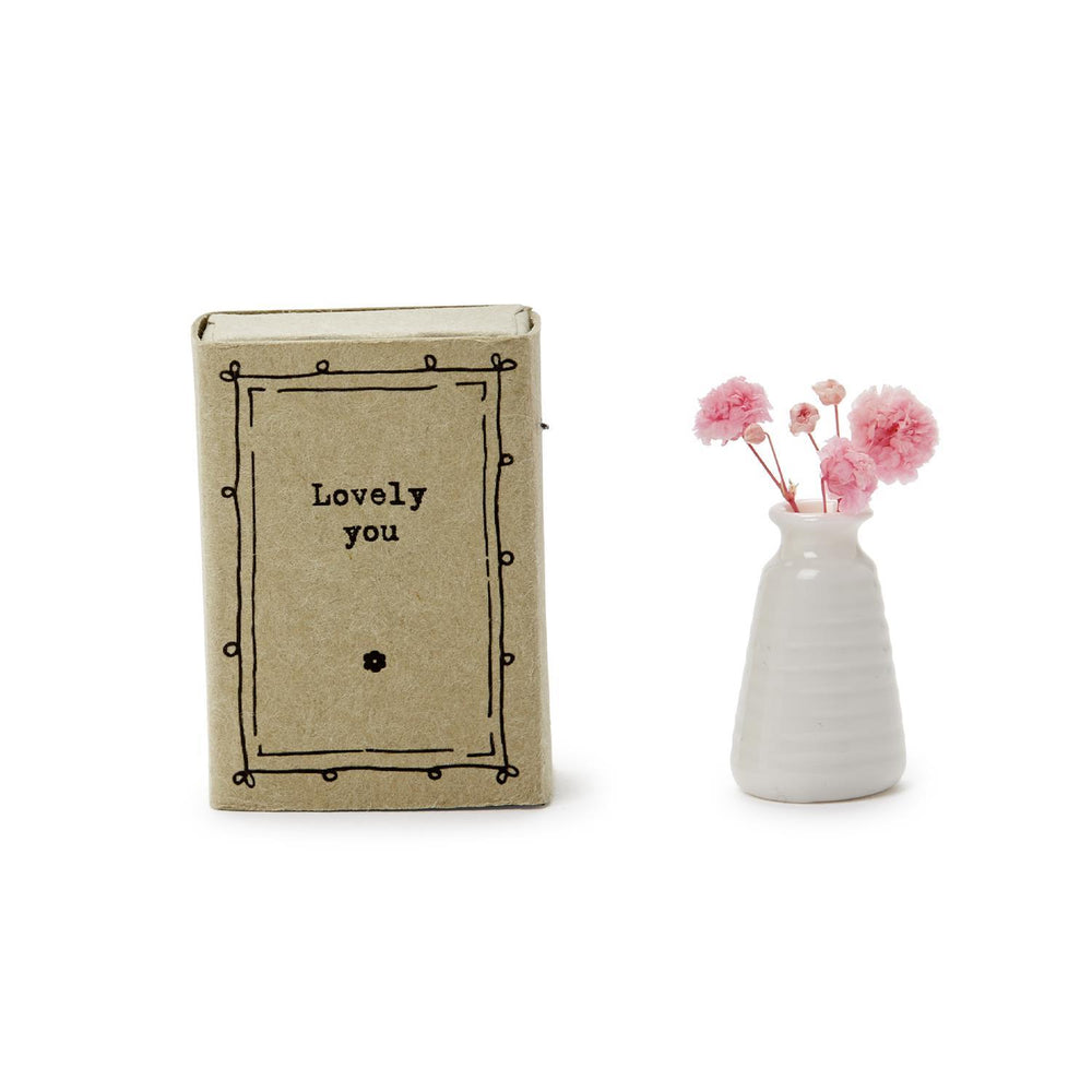 Matchbox Vase with Flowers