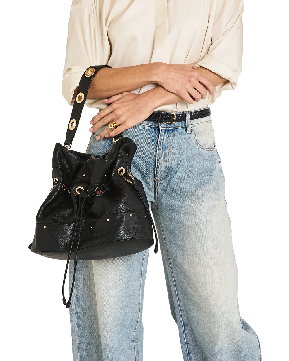 Hammitt Gianna Large Black Handbag
