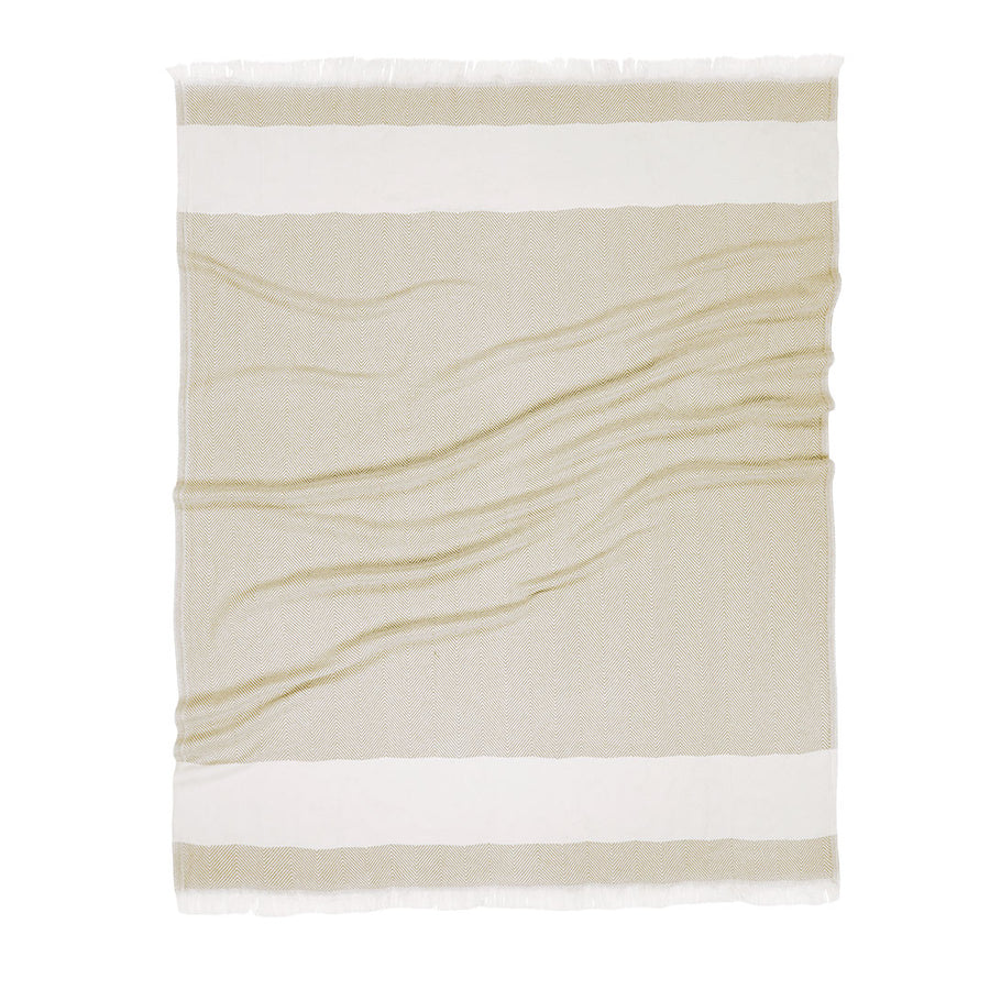 Herringbone Throw Blanket, view 2, styled