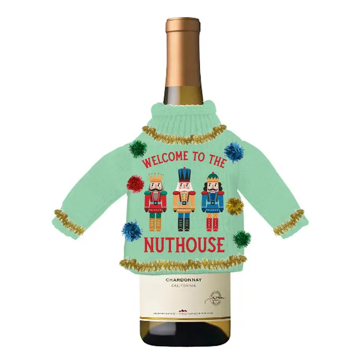 Holiday Wine Bottle Sweater