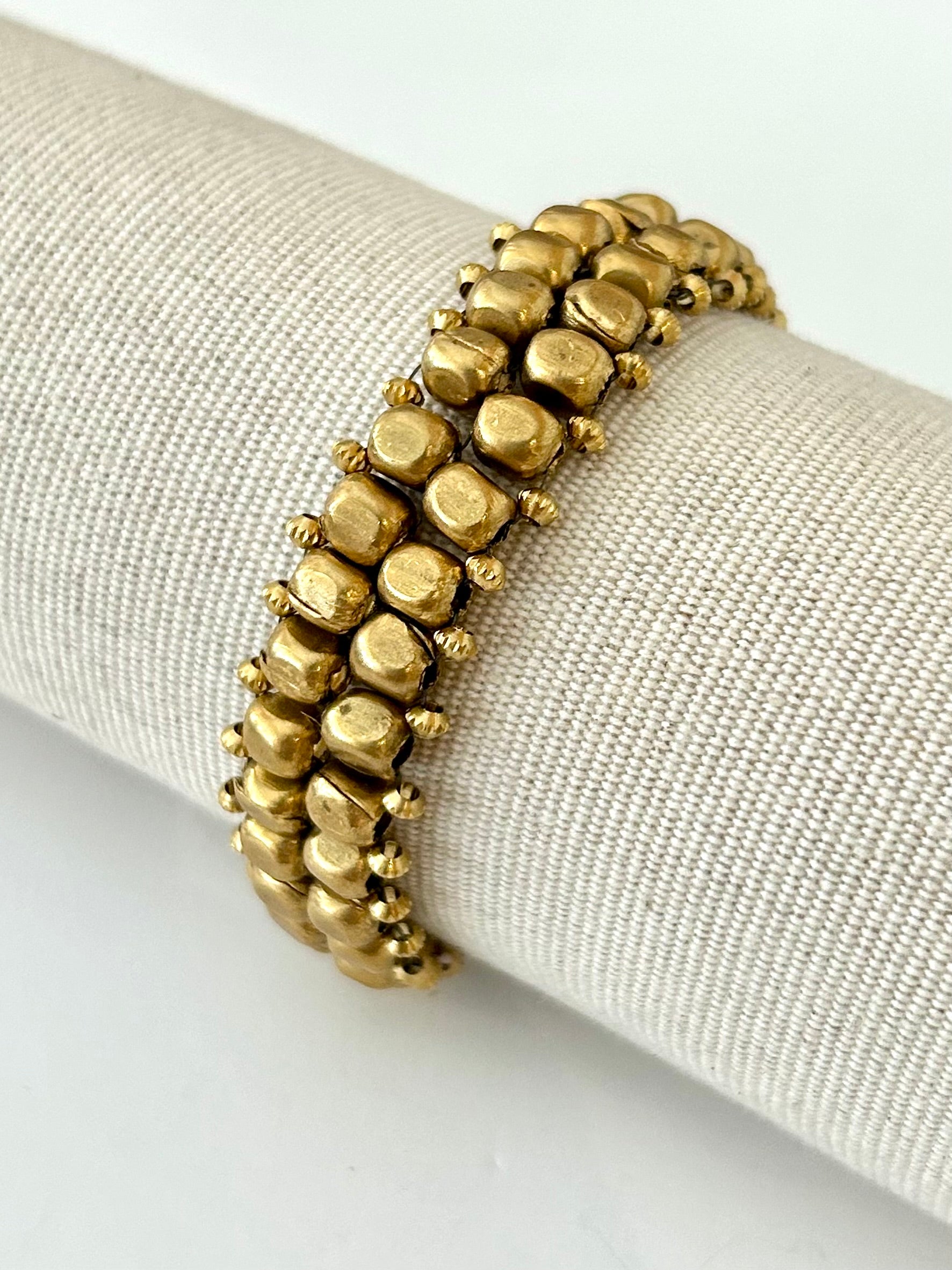 Large Bronze Cubes Bracelet