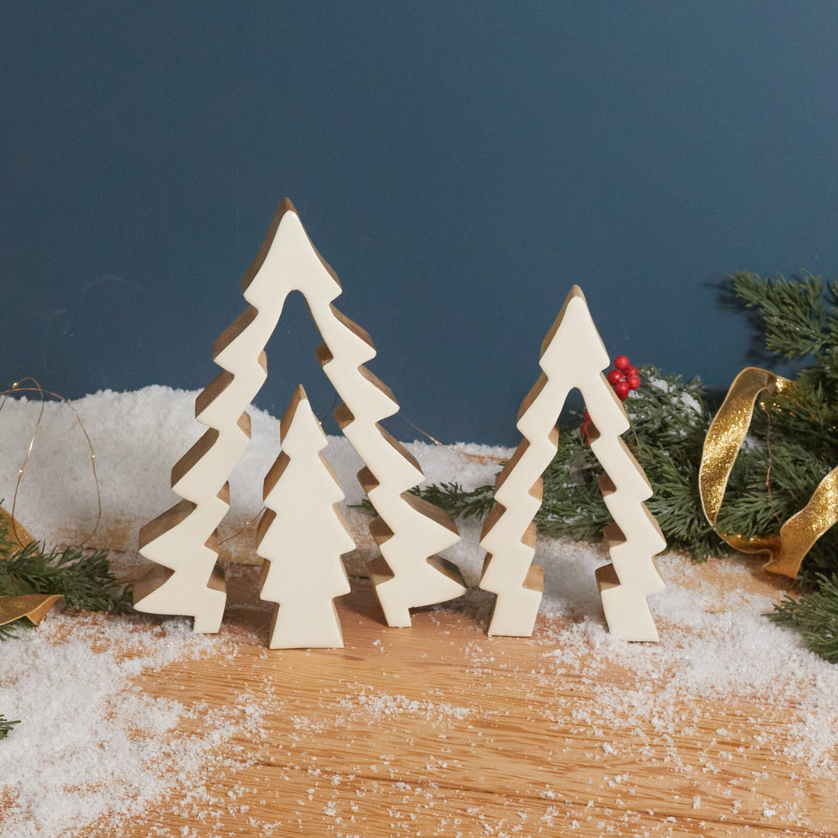 Mango Wood & Enamel Pop-Out Tree, view 2