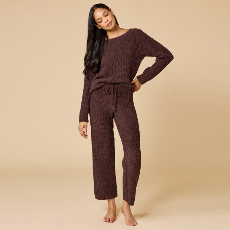 Marshmallow Waffle Boatneck Lounge Set, view 2, styled