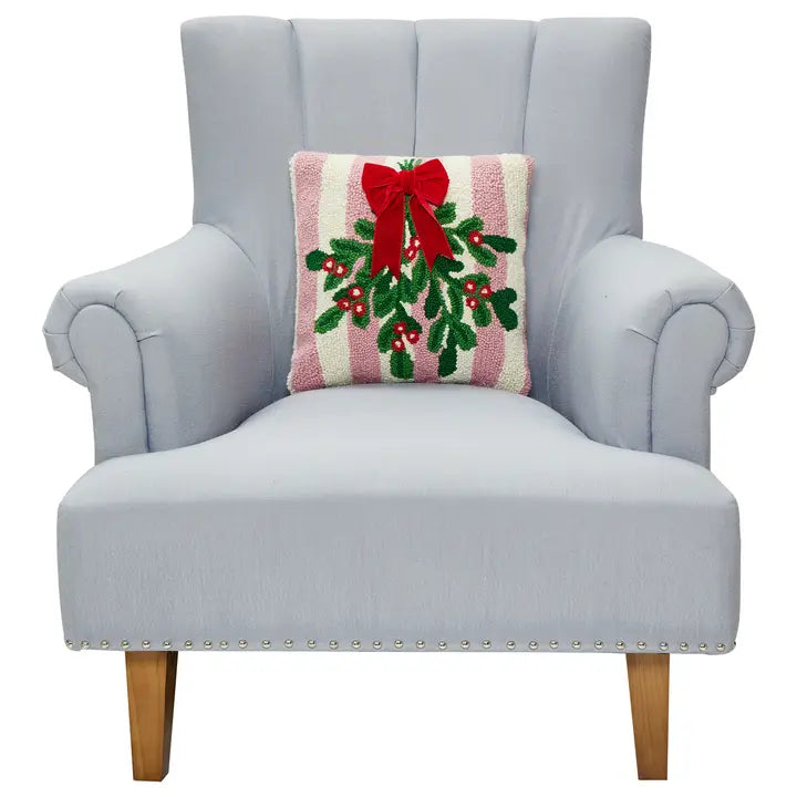 Mistletoe W/Ribbon Hook Pillow, view 2
