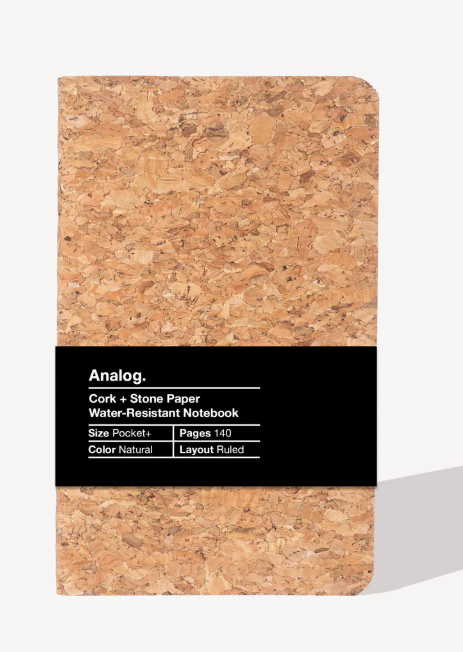 Cork Notebook, view 2, styled