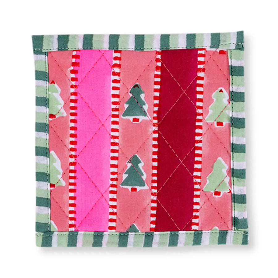 Snowwood Stripe Coasters S/4, view 2, styled