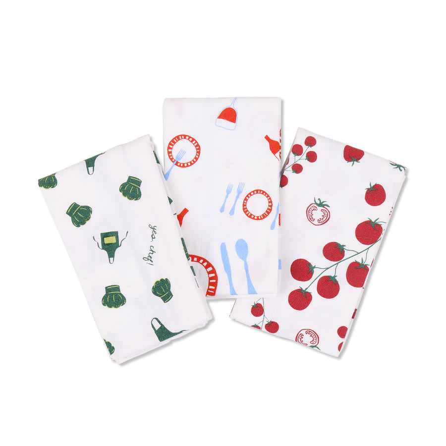 Kitchen Lingo Tea Towel, view 2, styled
