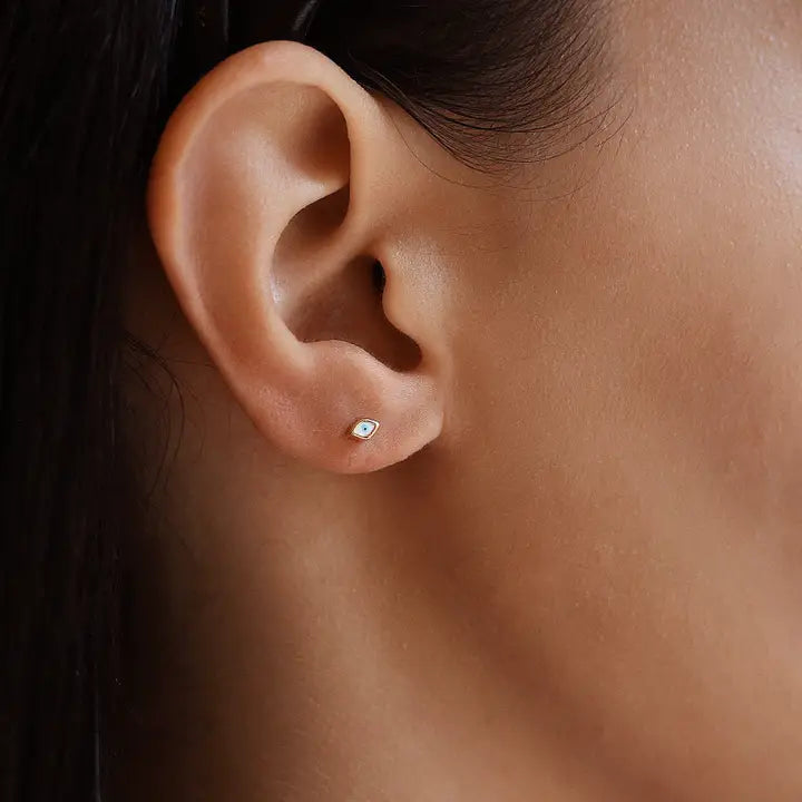 Tear Eye Enamel Stud, view 2