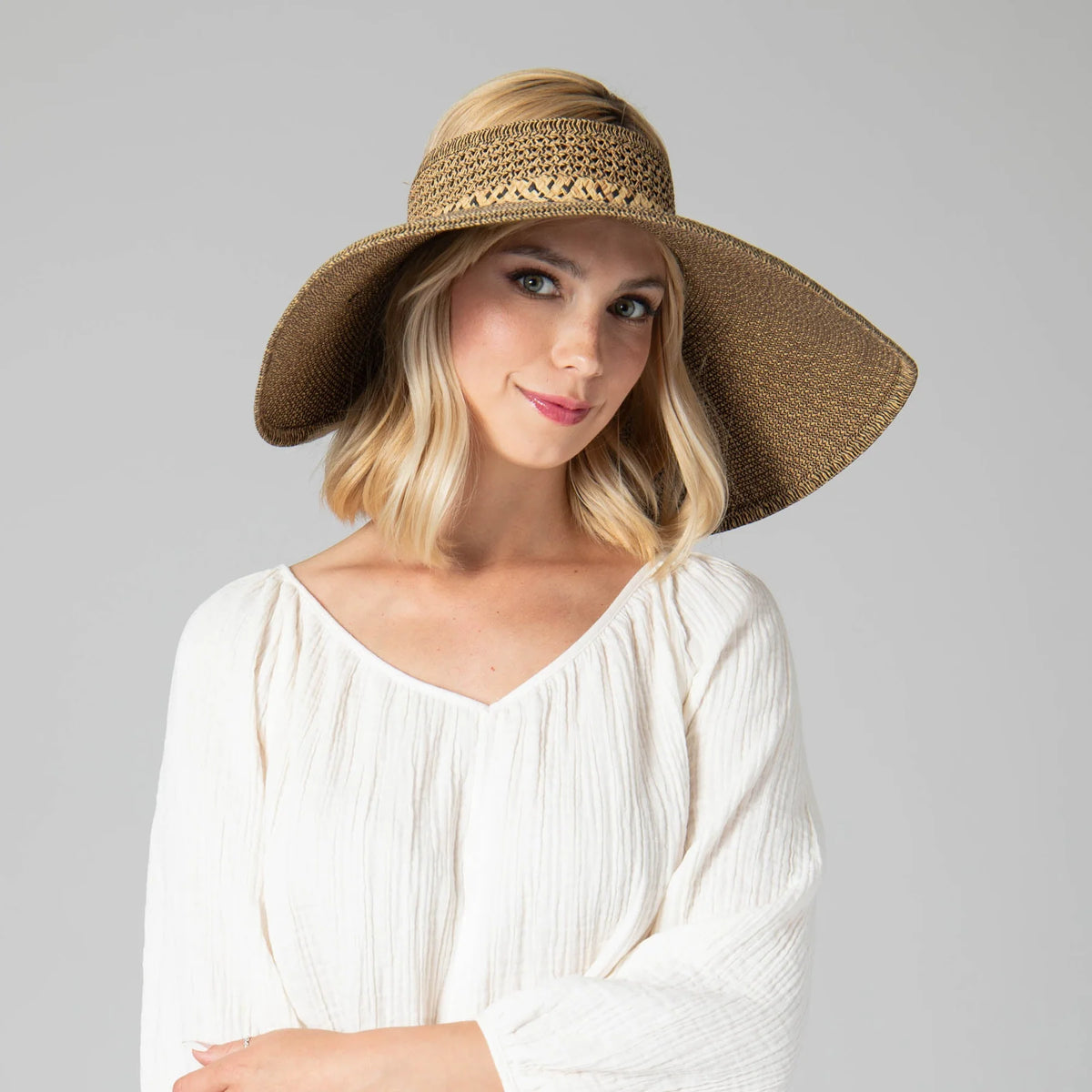 Everyday Wide Brim Roll Up Visor, view 3