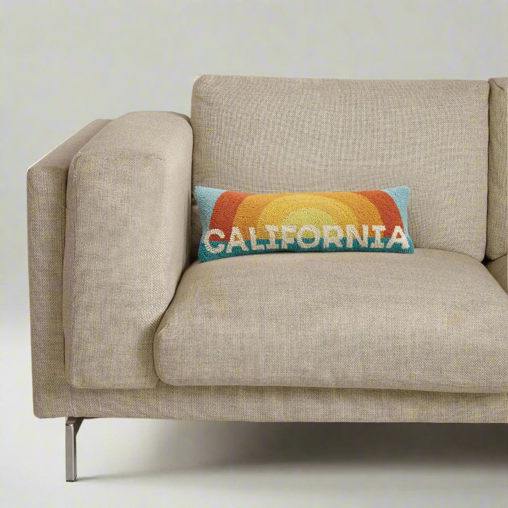 California Rainbow Hook Pillow