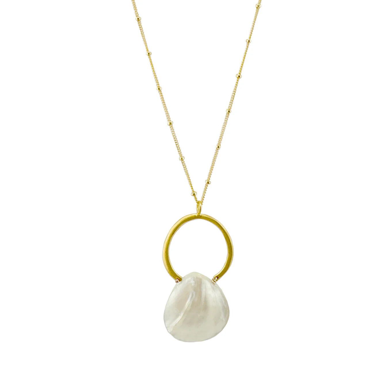 Circle w/ Mother Of Pearl Necklace