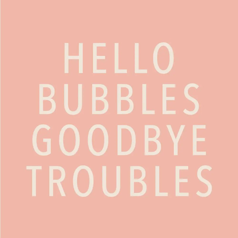 Funny Cocktail Napkins - Hello Bubbles - The Riviera Towel Company
