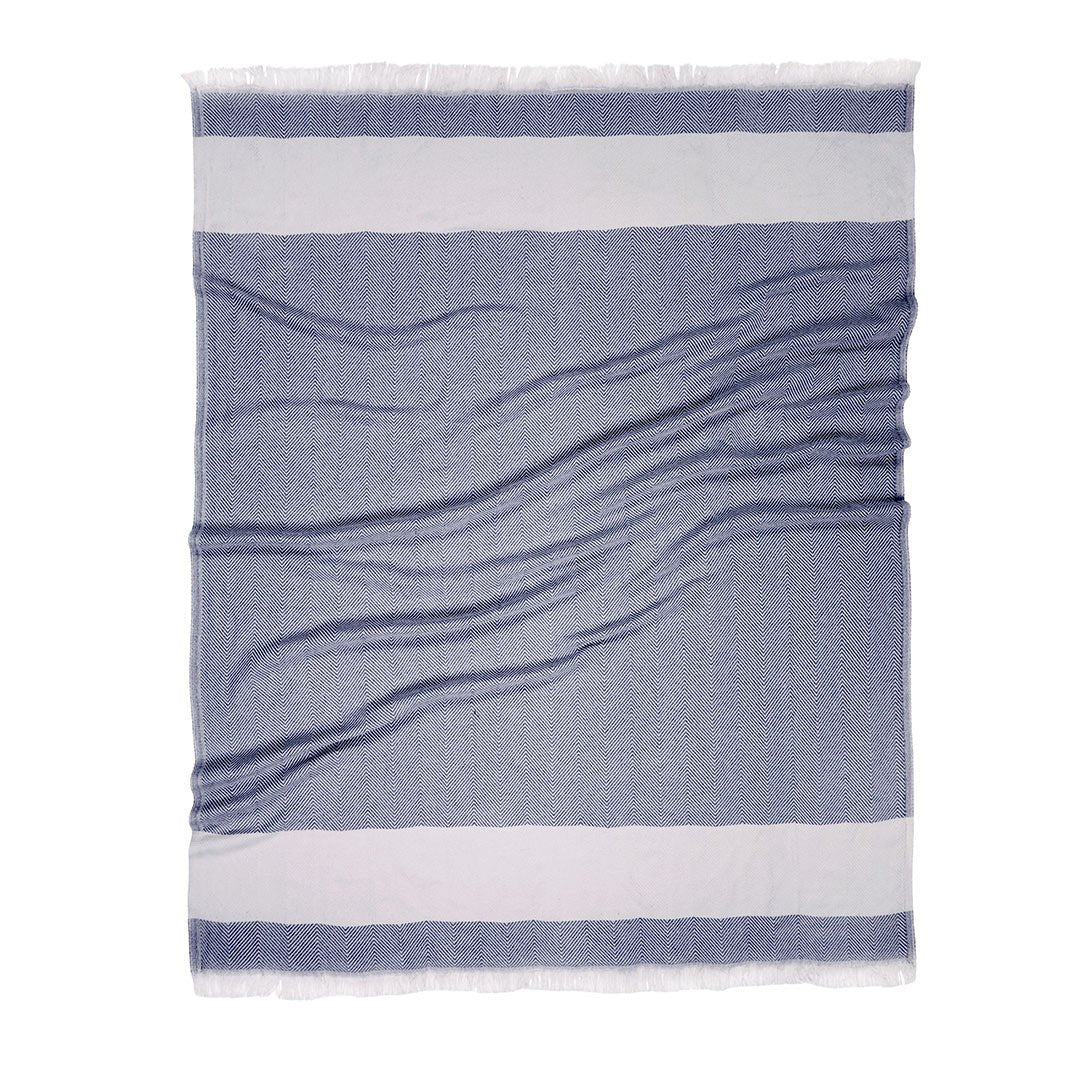 Herringbone Throw Blanket - The Riviera Towel Company