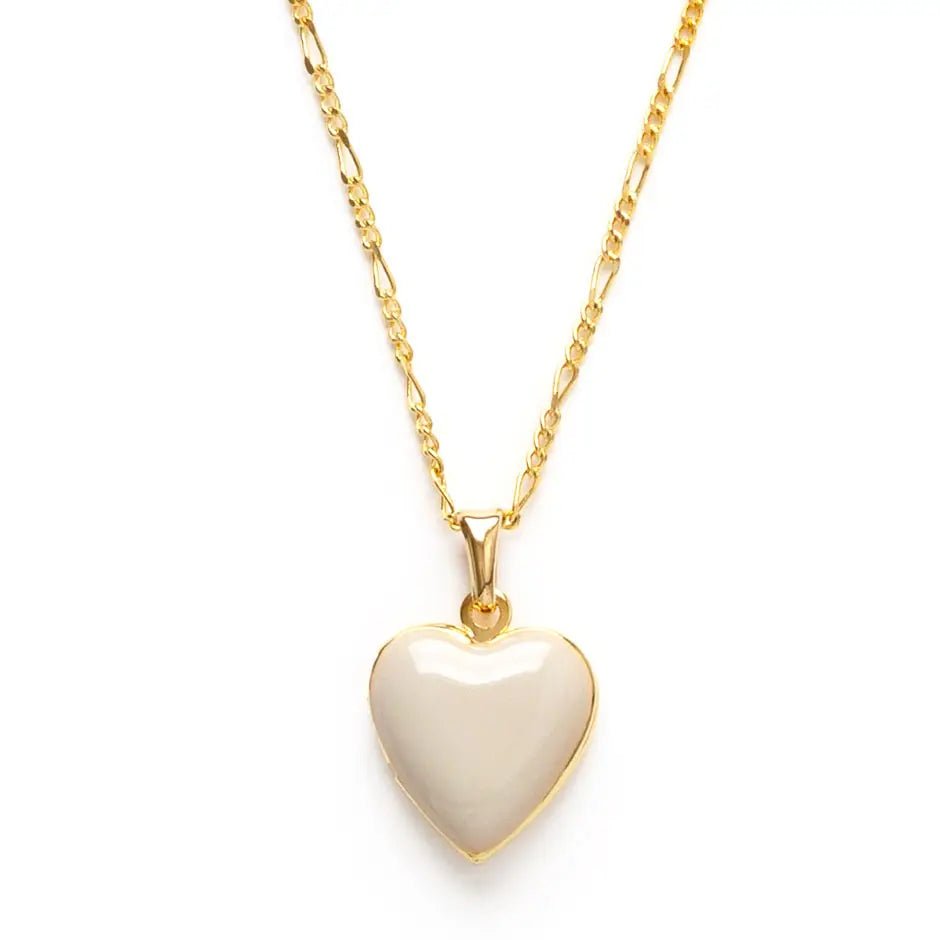 Large Enamel Heart Locket Asst