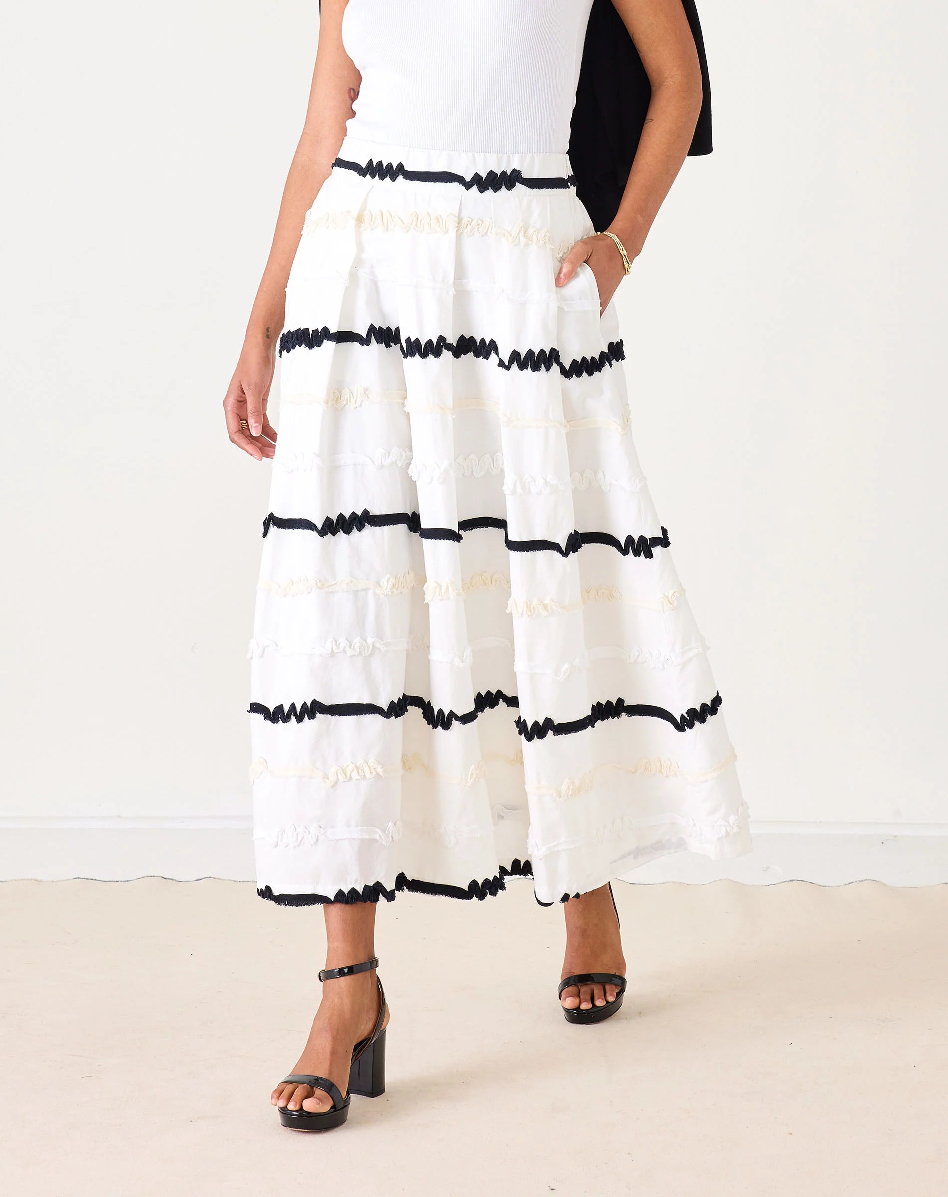 Luna Ribbon Maxi Skirt