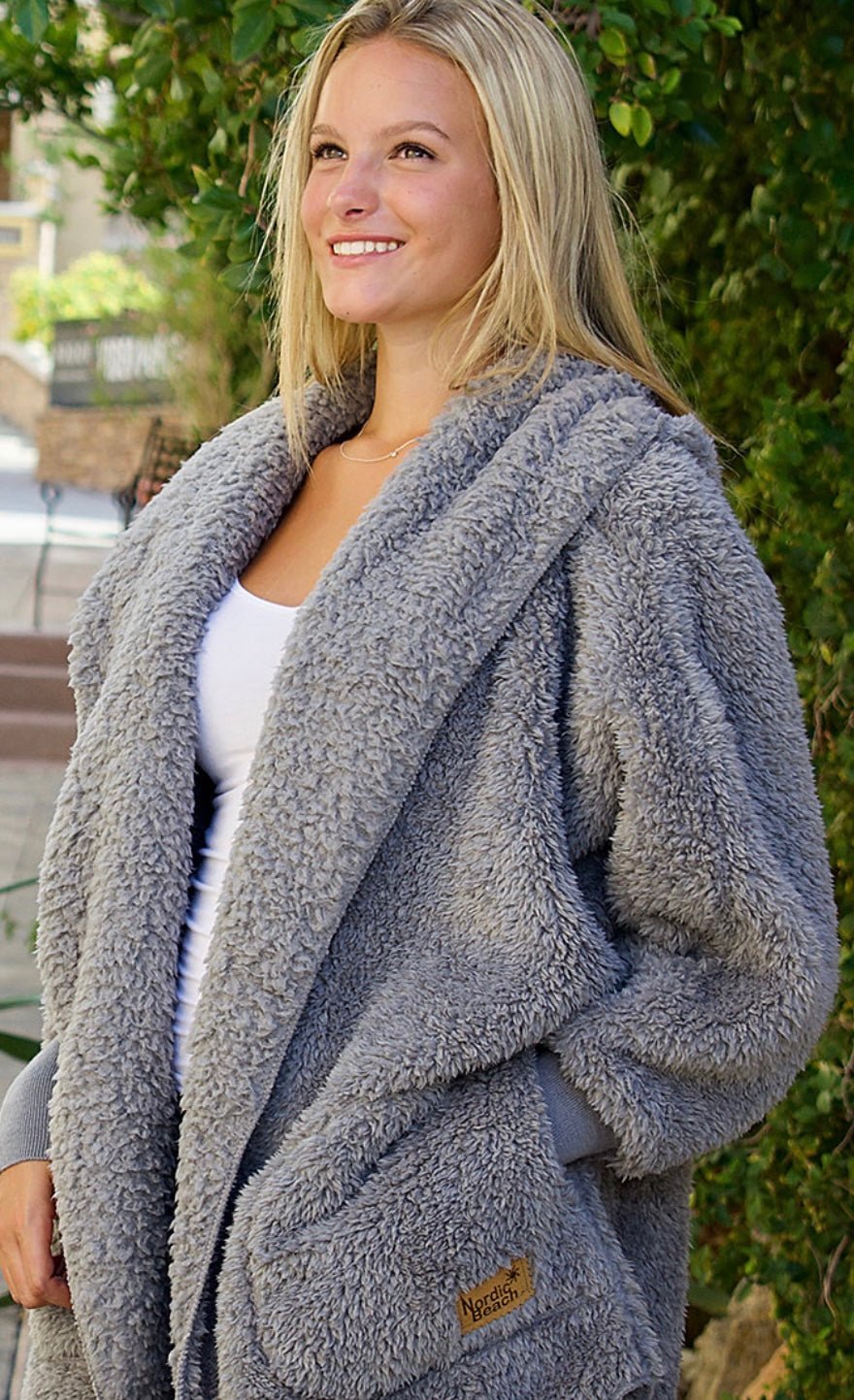 Nordic Beach Fuzzy Jacket - The Riviera Towel Company, styled