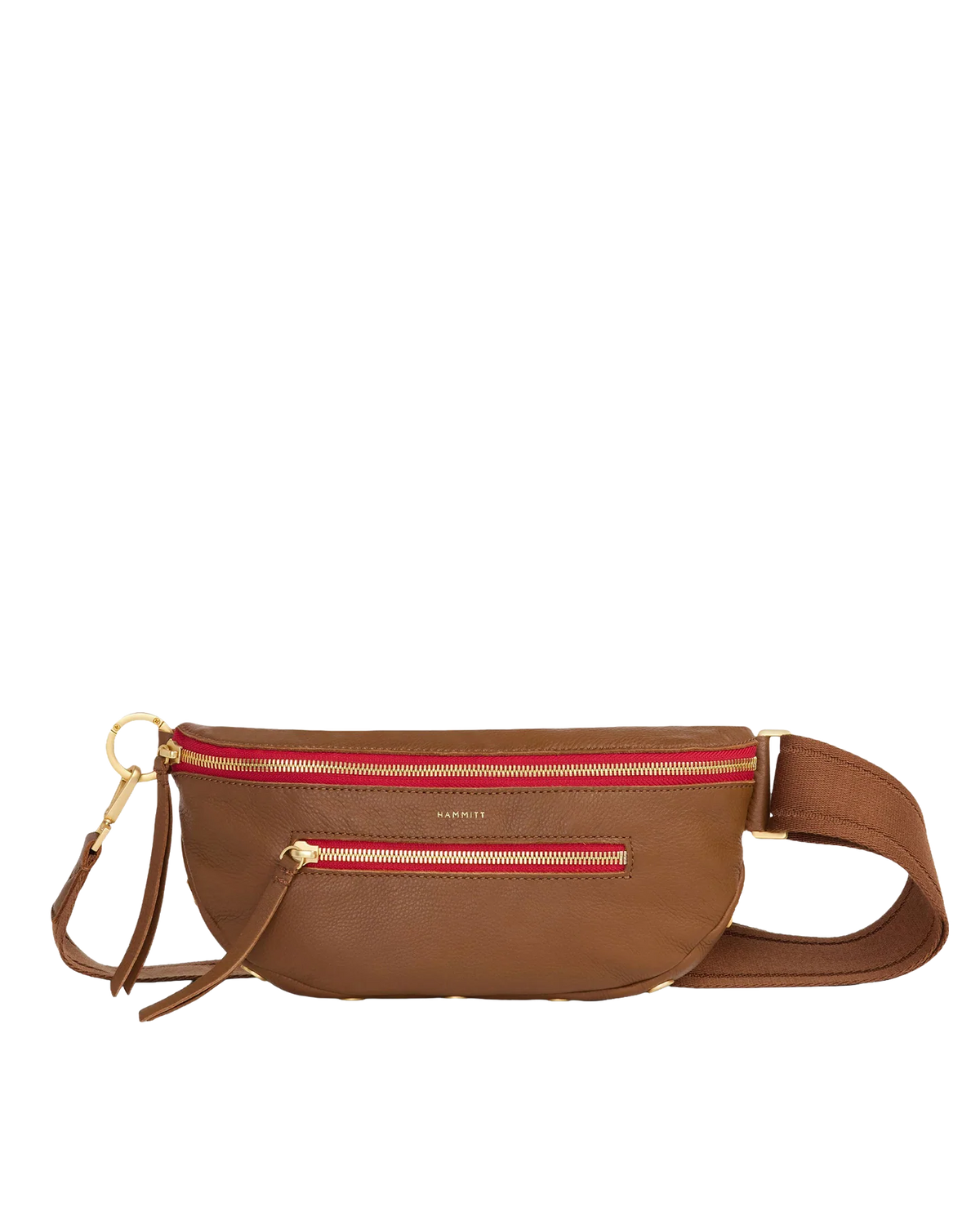 Charles Crossbody Med Mahogany Pebble/Brushed Gold, view 7