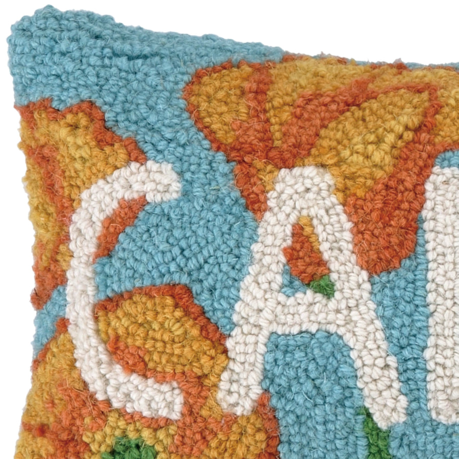 California Poppy Hook Pillow, view 2, styled