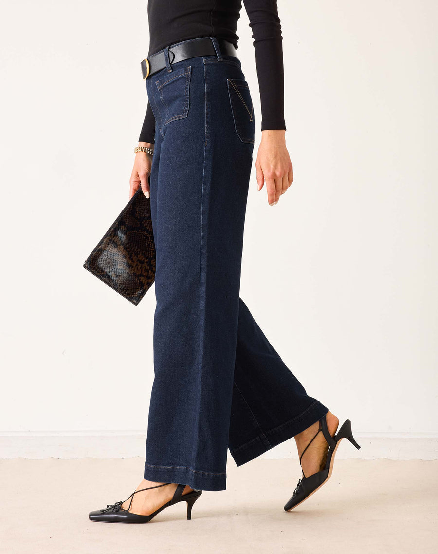 Sailor Wide Leg Jeans, view 2, styled