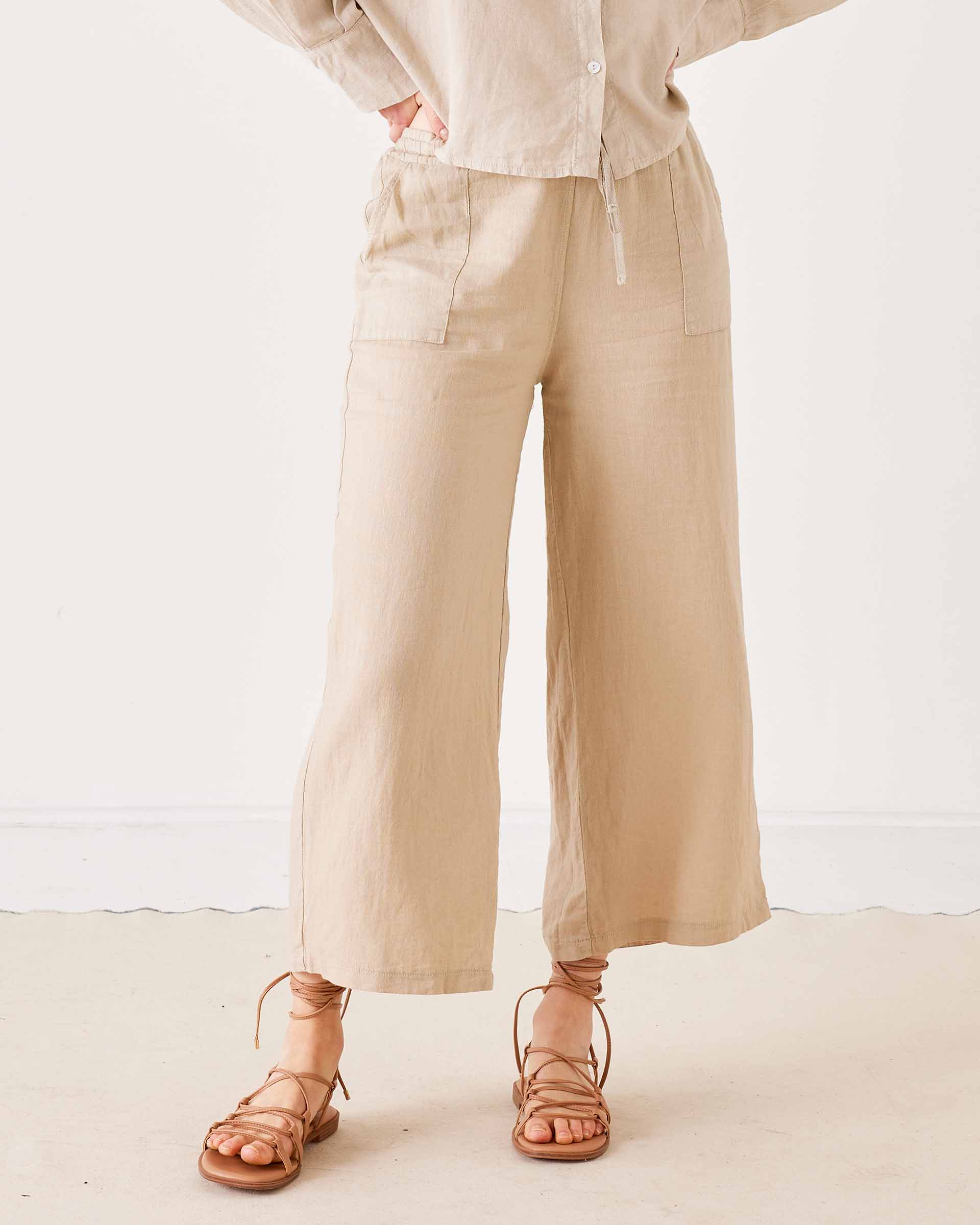 Hermosa Linen Drawstring Pant – The Riviera Towel Company