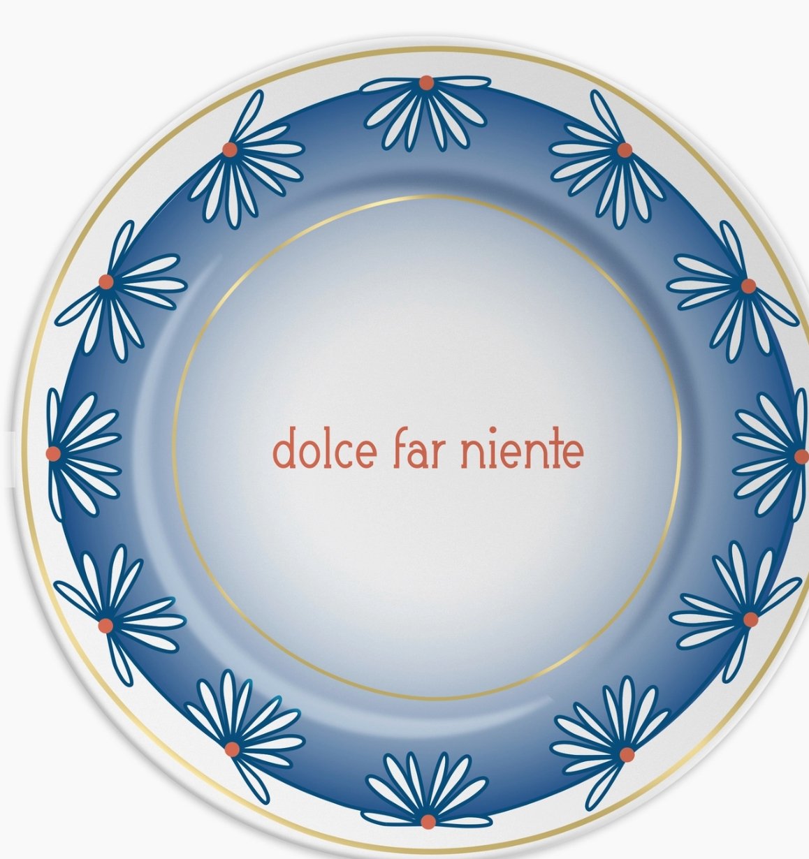 Italian Porcelain Plate - The Riviera Towel Company