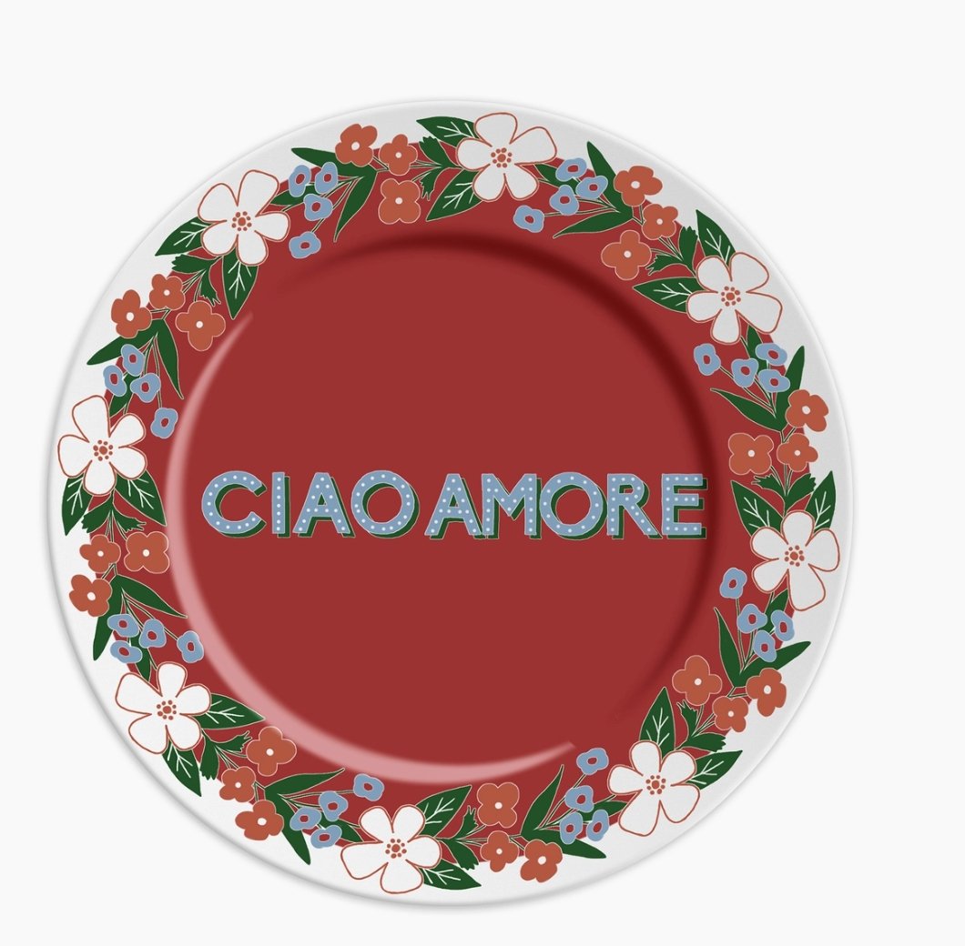 Italian Porcelain Plate - The Riviera Towel Company