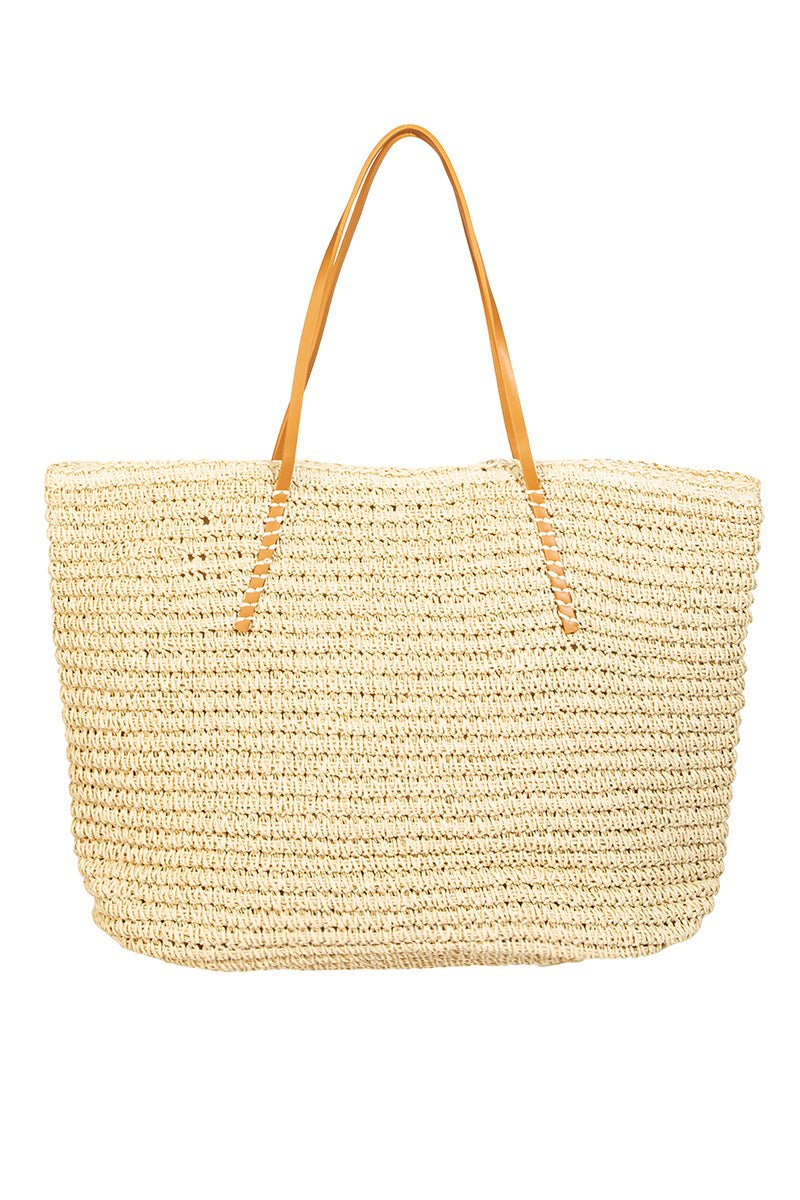 Straw Braided Fashion Tote Bag - The Riviera Towel Company
