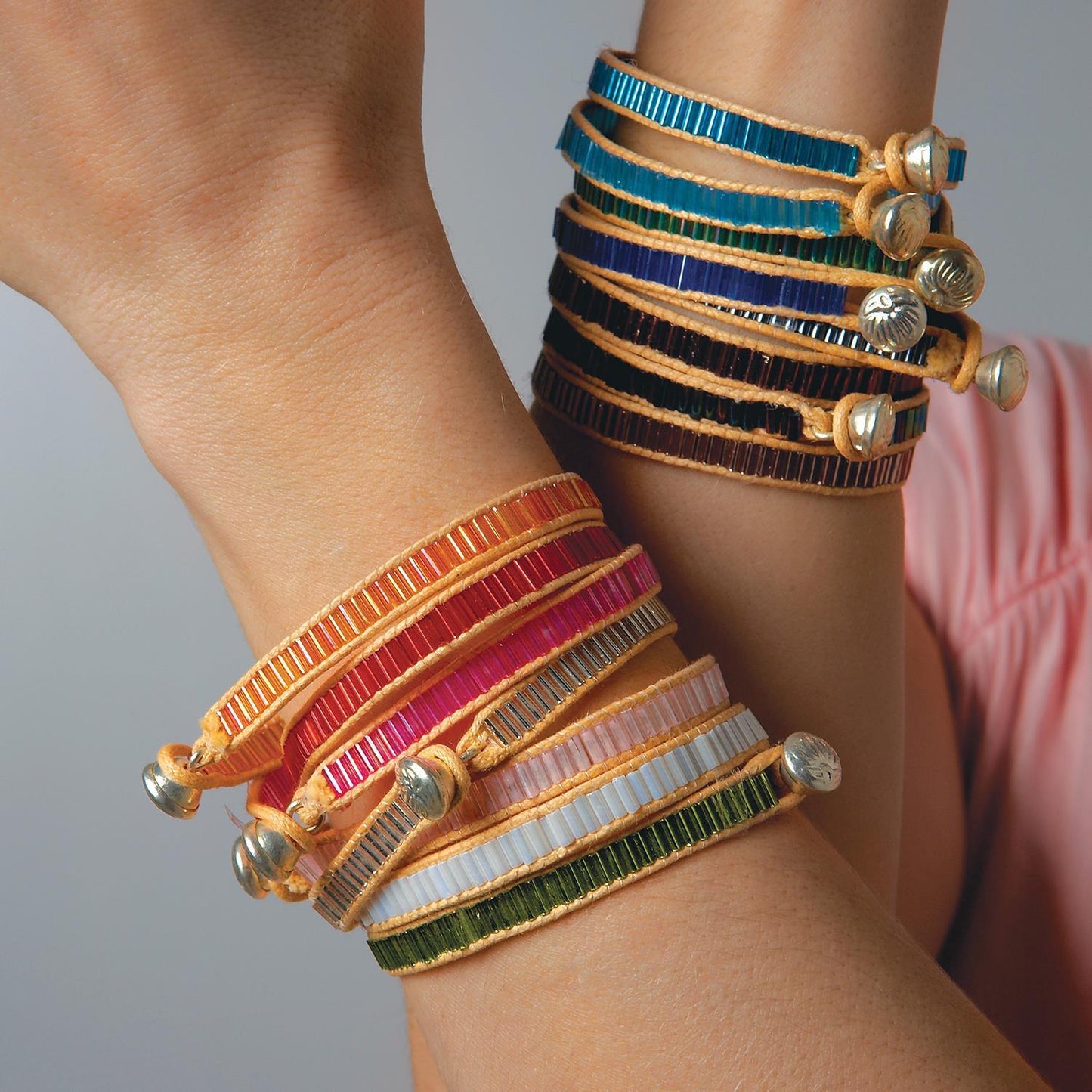 Color Bar Bead Bracelets