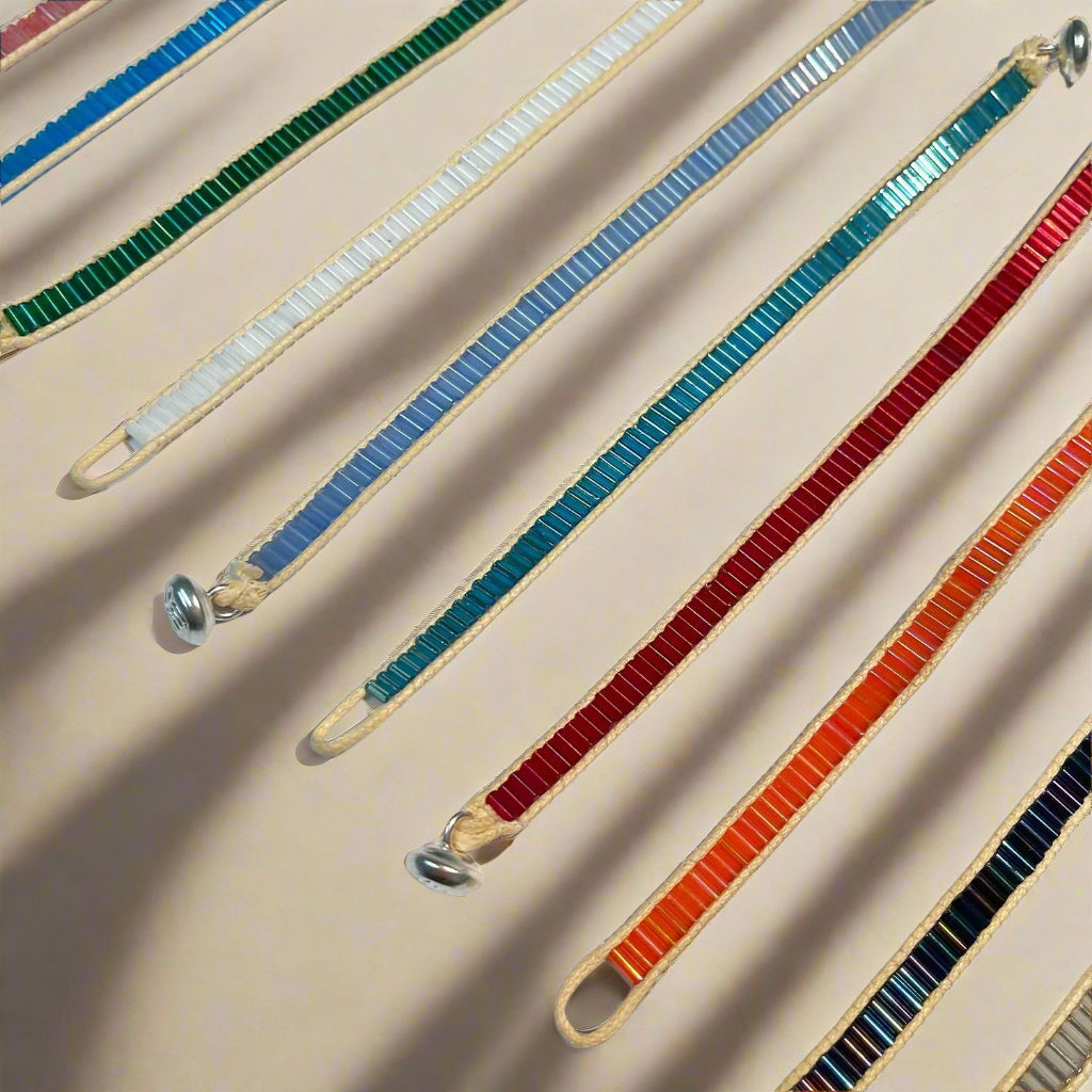 Color Bar Bead Bracelets