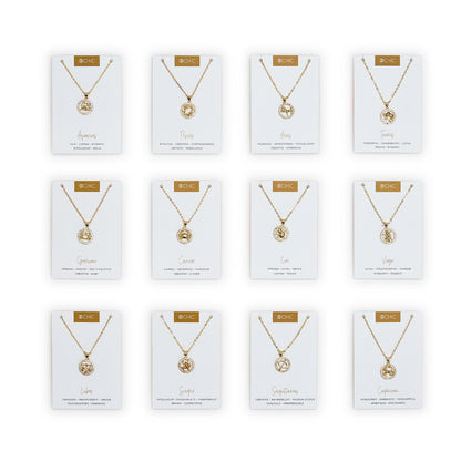 Zodiac w/Crystals Charm Necklace, view 4