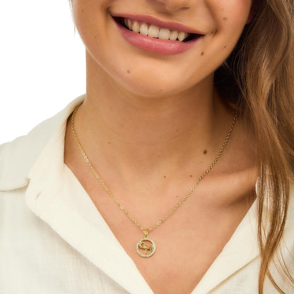Zodiac w/Crystals Charm Necklace, view 2