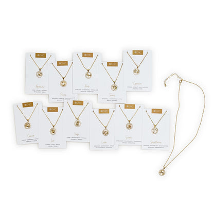 Zodiac w/Crystals Charm Necklace, view 3
