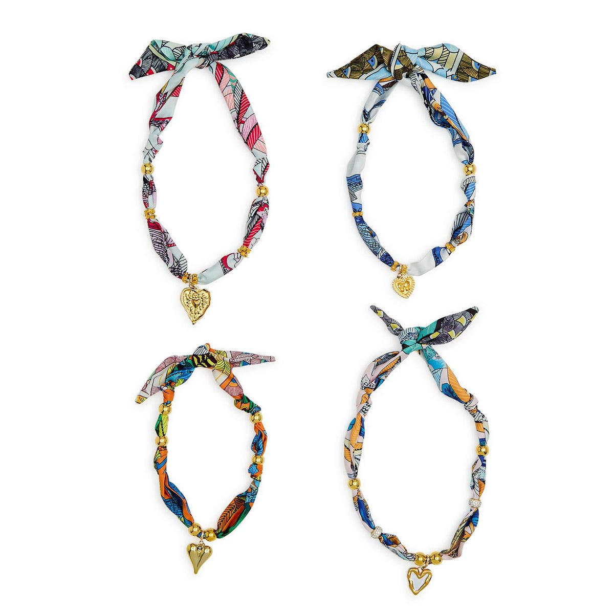 Scarf Necklace with Charm, view 5