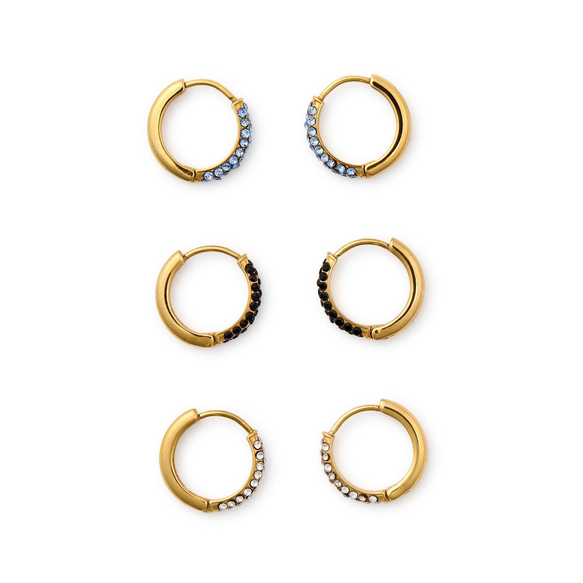 Pave Huggie Hoops, view 5