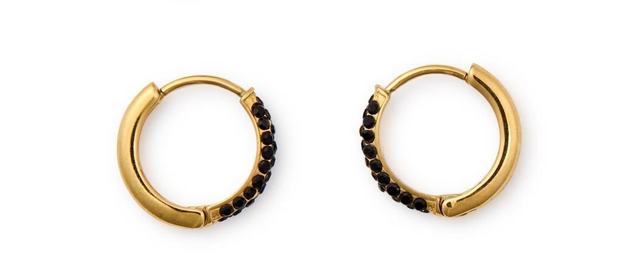 Pave Huggie Hoops