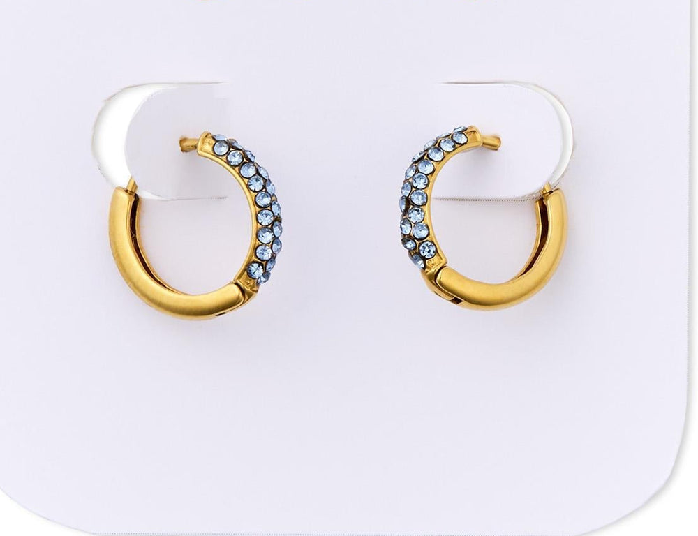 Pave Huggie Hoops