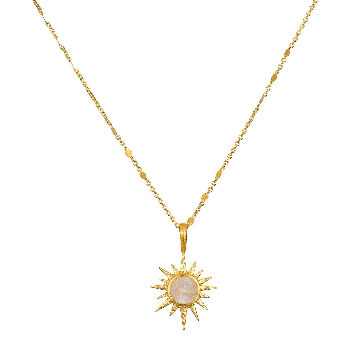 16" Moonstone Sunburst Necklace - The Riviera Towel Company