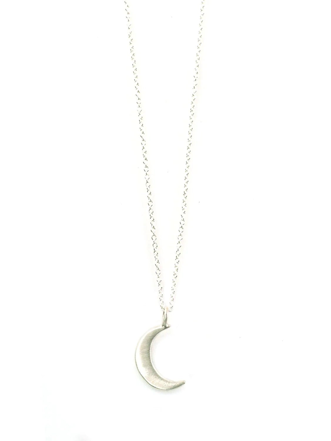 16" Silver Moon Necklace - The Riviera Towel Company