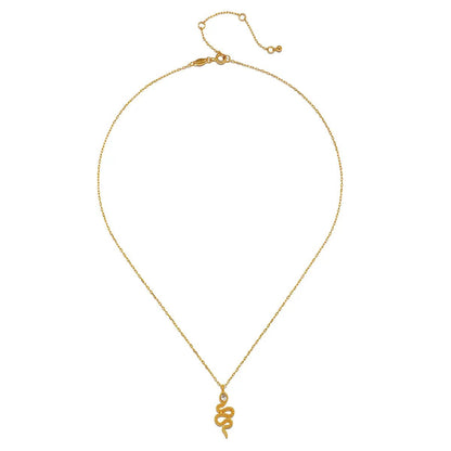 18" White Topaz Dot Snake Pendant Necklace - The Riviera Towel Company