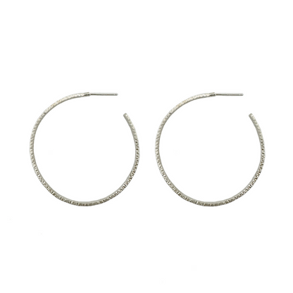 Textured Large Hoops, view 2