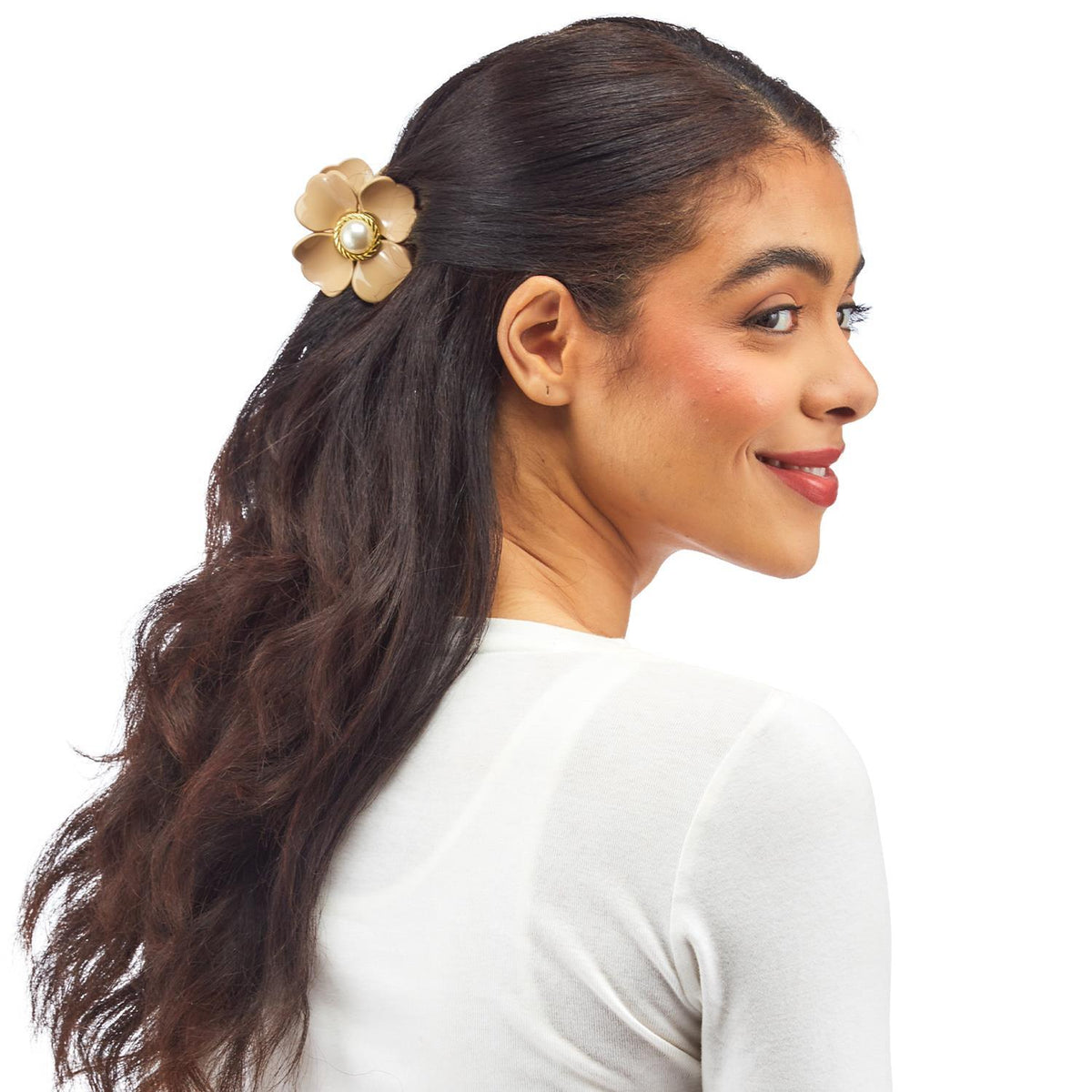 Floral Claw with Pearl, view 4