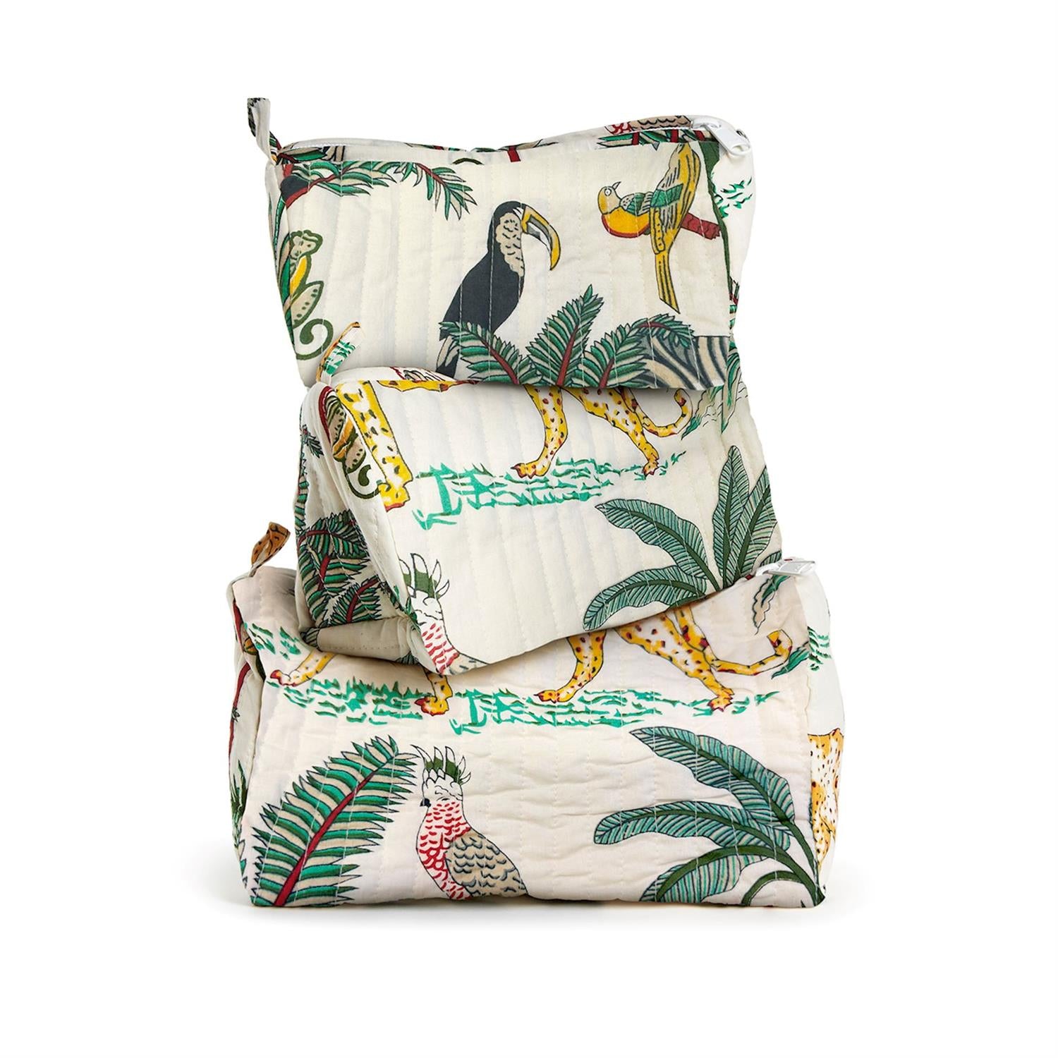 Tropical Block Print Bags
