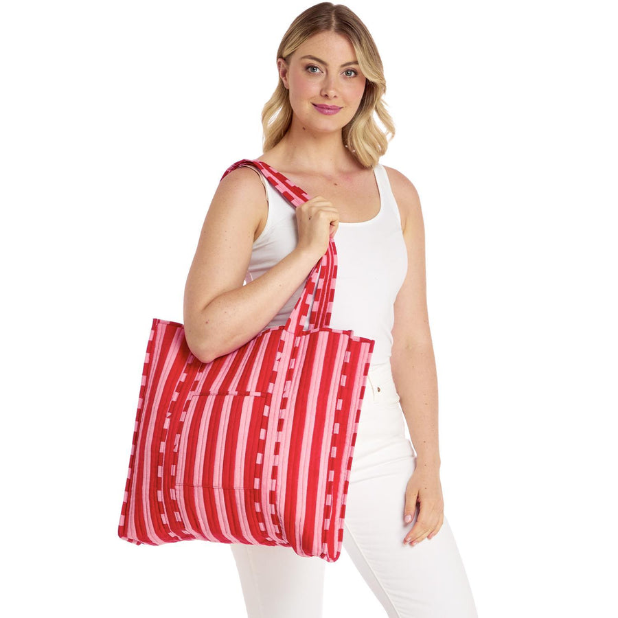 Quilted Reversible Tote Bag