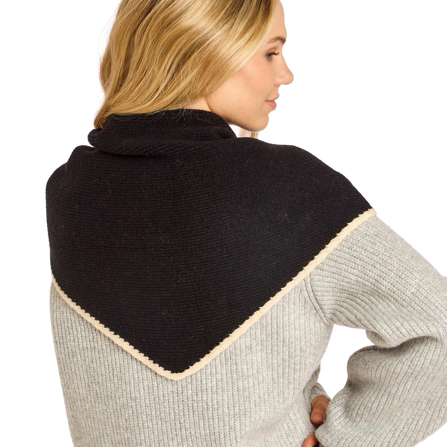 Contrast Border Triangle Scarf