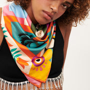 35" Multi Print Square Scarf