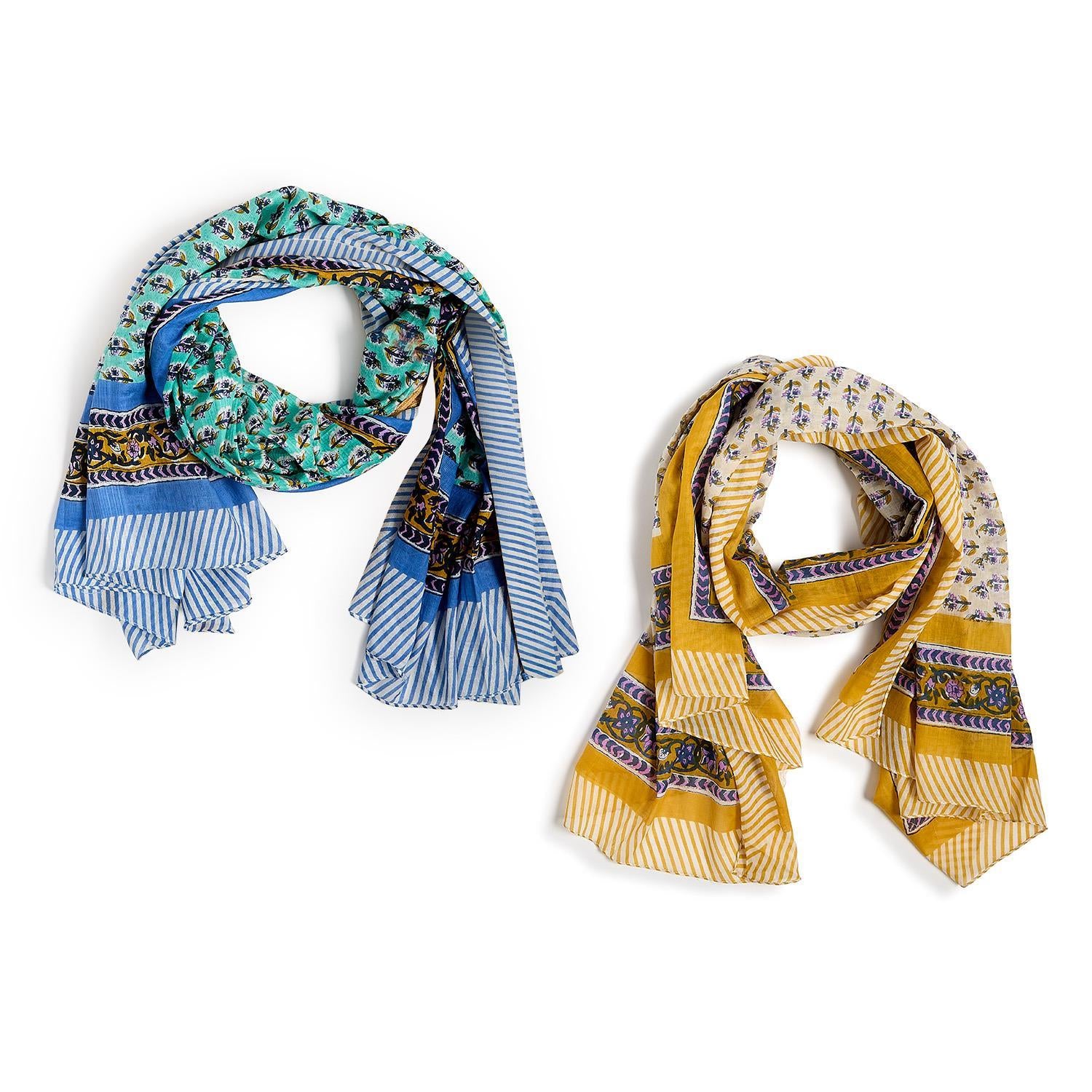 Block Printed Scarf/Sarong