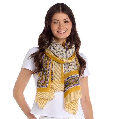 Block Printed Scarf/Sarong
