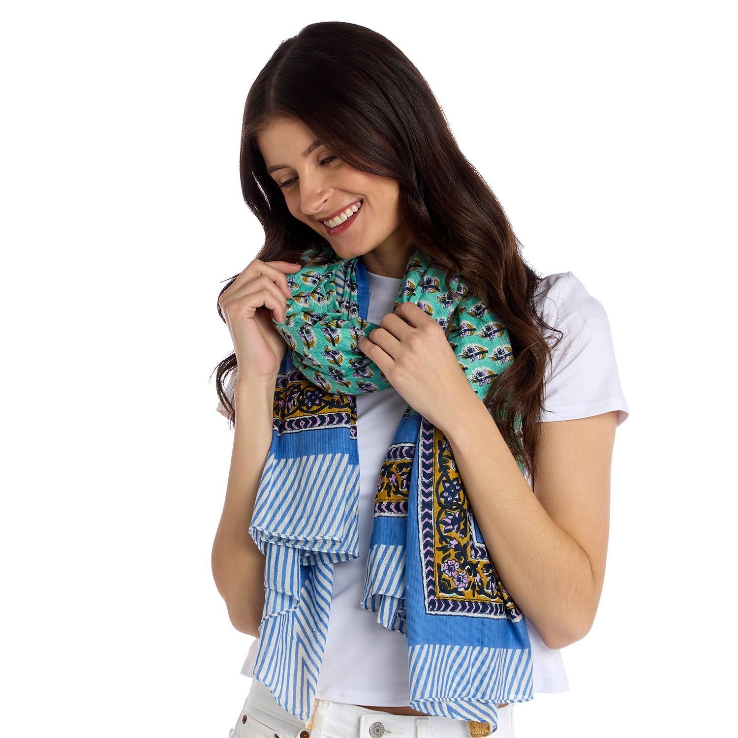 Block Printed Scarf/Sarong